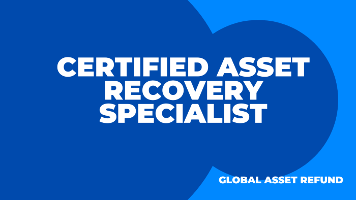 Certified asset recovery specialist